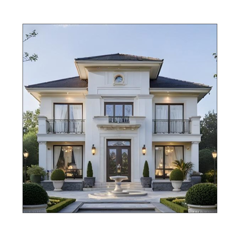 2 Storey Modern Prefabricated House Steel Structure Prefab Villa Home Kits