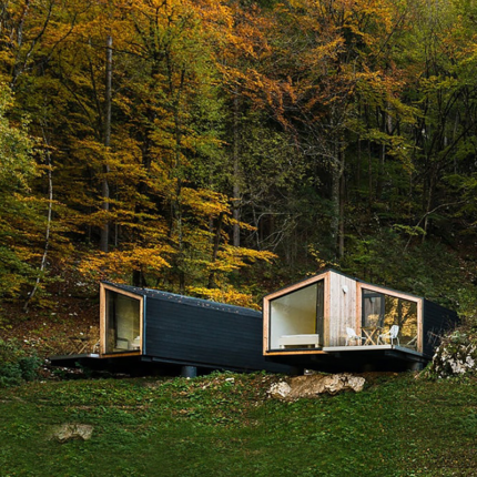 American Standard Light Steel Frame Prefabricated Holiday Cabin Aosta House Fast Construction