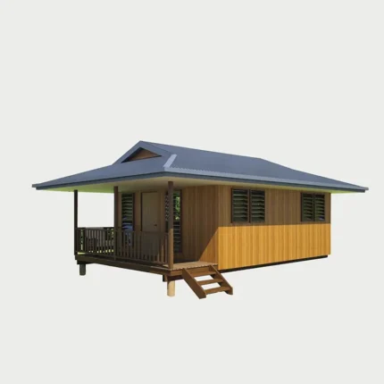 American Standard Light Steel Prefabricated House Wooden Designed Bungalow UK/European