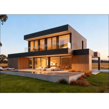 as/Ns Casa Prefabricada Modular Home with Fiber Cement Cladding