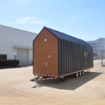 Au/EU/USA Standard Prefabricated Modular House Light Steel Structure Tiny House on Wheels with Trailer