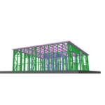 Au/Nzs/USA Standard Deepblue Light Steel Frame Prefabricated Kris Granny Flat