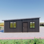 Au/Nzs/USA Standard Deepblue Light Steel Frame Prefabricated Kris Granny Flat