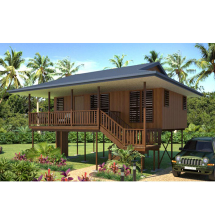 Au/Nzs/USA Standard Deepblue Light Steel Frame Prefabricated Wooden Bungalow Dp-B-12