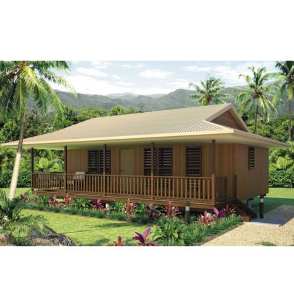Au/Nzs/USA Standard Deepblue Light Steel Frame Prefabricated Wooden Bungalow House