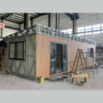Au/Nzs/USA Standard Deepblue Prefab Light Steel Frame Folding Container House