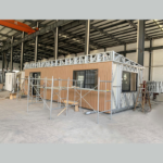 Au/Nzs/USA Standard Deepblue Prefab Light Steel Frame Folding Container House