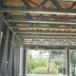 Au/Nzs/USA Standard Deepblue Prefab Light Steel Frame Prefabricated Hosue Wooden Bungalow Camp Office