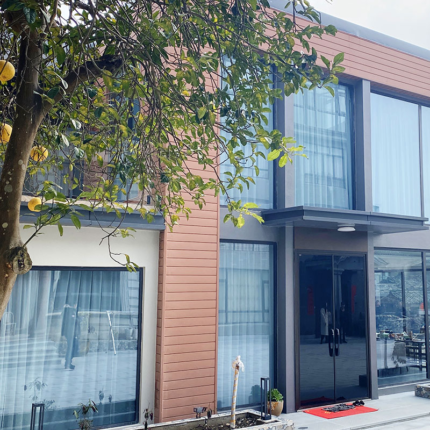 Au/Nzs/USA Standard Deepblue Prefab Light Steel Frame Vienna House Building