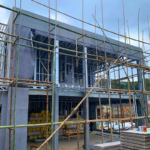 Au/Nzs/USA Standard Deepblue Prefab Light Steel Frame Vienna House Building