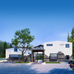 Au/Nzs/USA Standard Deepblue Prefabricated Building Light Steel Frame Retirement Center