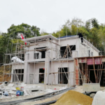 Au/Nzs/USA Standard Deepblue Prefabricated Houses High Quality Light Steel Frame Villa