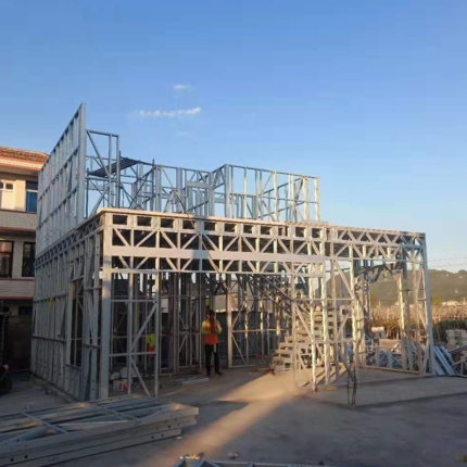Au/Nzs/USA Standard Deepblue Prefabricated Houses High Quality Light Steel Frame Villa
