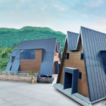 Au/Nzs/USA Standard Deepblue Prefabricated Houses Light Steel Frame a House