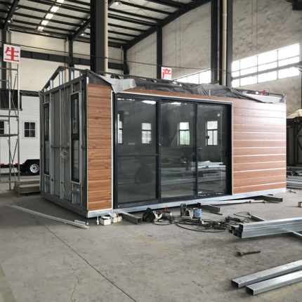 Au/Nzs/USA Standard Deepblue Prefabricated Houses Light Steel Frame Foldable Movable House