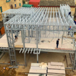 Au/Nzs/USA Standard Deepblue Prefabricated Houses Light Steel Frame Villa House