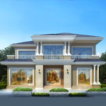 Au/Nzs/USA Standard Deepblue Smarthouse Prefab High Quality Light Steel Frame Villa