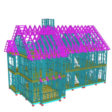 Au/Nzs/USA Standard Light Steel Frame Prefabricated Building Townhouse Villa Hosue