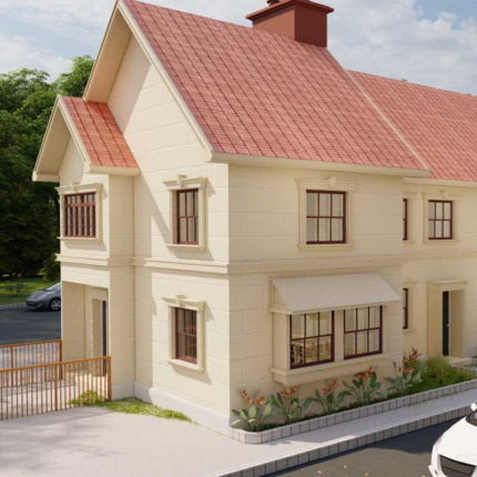 Au/Nzs/USA Standard Light Steel Frame Prefabricated Building Townhouse Villa Hosue