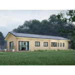 Au/Nzs/USA Standard Light Steel Frame Prefabricated Bungalow Office Building in Factory