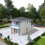 Au/Nzs/USA Standard Light Steel Frame Prefabricated House with Big Windows