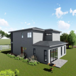 Au/Nzs/USA Standard Light Steel Frame Prefabricated House with Big Windows