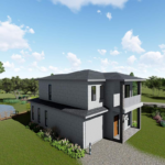 Au/Nzs/USA Standard Light Steel Frame Prefabricated House with Big Windows