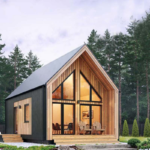 Au/Nzs/USA Standard Light Steel Frame Prefabricated House Wooden Bungalow Camping Cabin