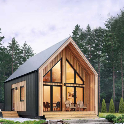 Au/Nzs/USA Standard Light Steel Frame Prefabricated House Wooden Bungalow Camping Cabin