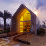 Au/Nzs/USA Standard Light Steel Frame Prefabricated House Wooden Bungalow Camping Cabin
