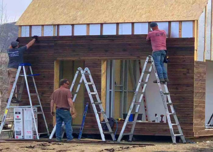 Au/Nzs/USA Standard Light Steel Frame Prefabricated Modern Cabin House Bologna Deepblue Smarthouse