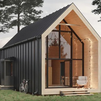 Au/Nzs/USA Standard Prefabricated Light Steel Frame Modern Sonoma Cabin Home