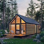 Au/Nzs/USA Standard Prefabricated Light Steel Frame Modern Style Sonoma Cabin Home