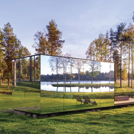 Au/Nzs/USA Standard Prefabricatedlight Steel Frame Home Modern Mirror Style Cabin Deepblue Smarthouse