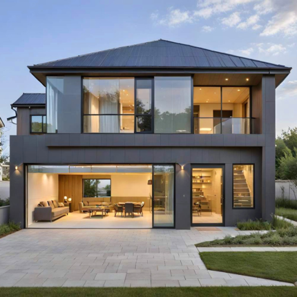 China Modular 3 Bedroom Luxury Villas Fast Install Prefabricated House Detachable
