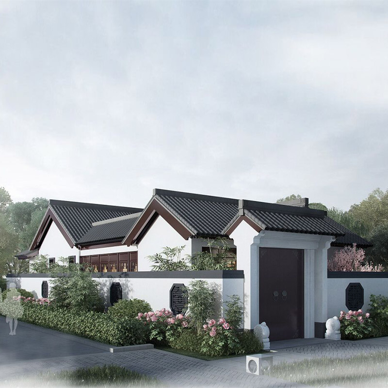 Chinese Design Light Steel House Combine with Traditionnal and Modern Prefab House Chinese Design Light Steel House Combine with Traditionnal and Modern Prefab House