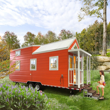 Custom Light Steel Prefab Tiny House on Wheels Florida Mobile Modular Home