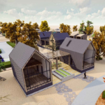 Deepblue Au/Nzs/USA Standard Prefabricated Light Steel Frame Home Modern Style Cabin