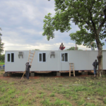 Deepblue Light Steel Frame Prefabricated Foldable Lotus House Time Saving Fast Construction