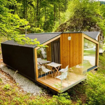 Deepblue Light Steel Frame Prefabricated Resort Cabin Cost Saving Aosta House