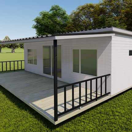 Deepblue Light Steel Prefab Granny Flat Foldable House 2222 Hurricane Resistant