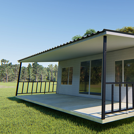 Deepblue Light Steel Prefab Granny Flat Foldable House 2222 Hurricane Resistant