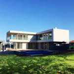 Deepblue Prefabricated Light Steel Frame House Luxury Villa with Private Pool