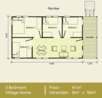 Deepblue Smarthouse Light Steel Frame Bungalow Modular Prefabricated House