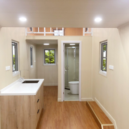 Deepblue Smarthouse Light Steel Framing Mobile Prefab Trailer Tiny House on Wheels