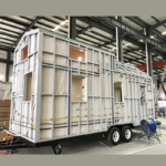 Deepblue Smarthouse Light Steel Framing Mobile Prefab Trailer Tiny House on Wheels