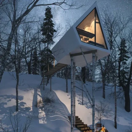 Deepblue Smarthouse Modular Prefabricated Light Steel Frame Structure Horn Cabin