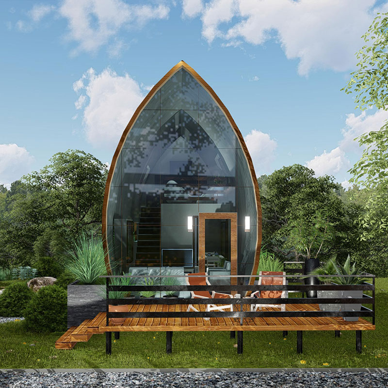 Deepblue Smarthouse Modular Prefabricated Light Steel Frame Structure House Green Chalet Cabin Deepblue Smarthouse Modular Prefabricated Light Steel Frame Structure House Green Chalet Cabin