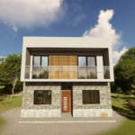 Deepblue Smarthouse Prefab Light Steel Frame House with 4 Bedrooms