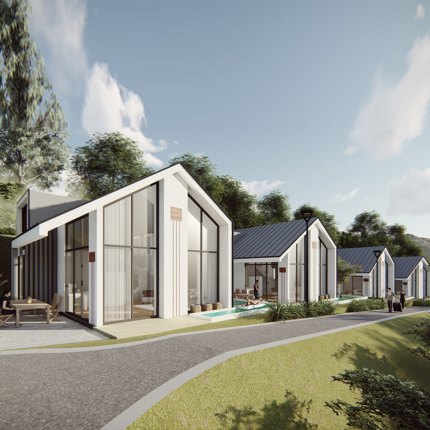 Deepblue Smarthouse Prefabricated Houses Holiday Home with Light Steel Structure